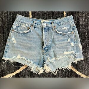 AGOLDE Parker Cut Off Short 3” Inseam Size 27 Light Blue Denim